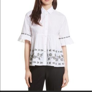 oome street kate spade white blouse